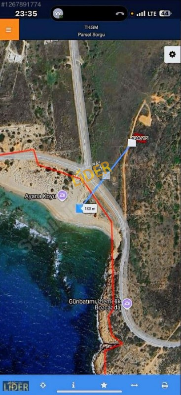 LİDER GYO BOZCAADA AYANA KOYU SAHİLDE YATIRIMLIK 318 m2 ARSA