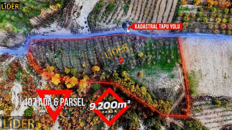 LİDER GYO BAYRAMİÇ BEŞİK 9.200 m2 YOLA CEPHE BAĞ EVİ İMARLI