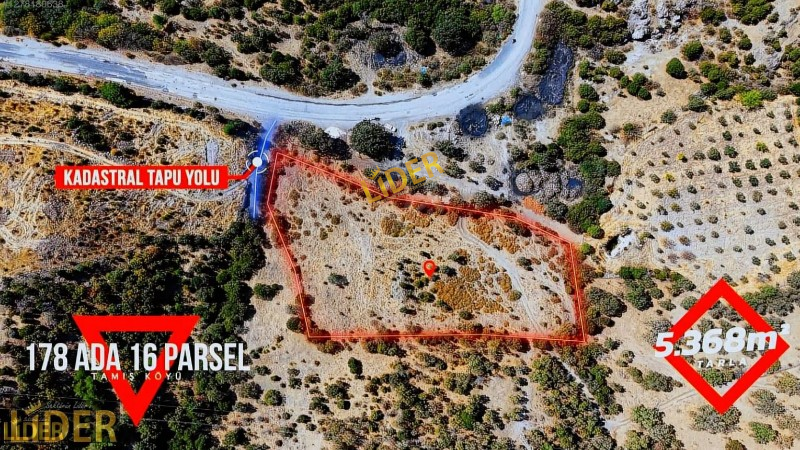 LİDER GYO ASSOS TAMIŞ KÖYDE 21.824 m2 YOLA CEPHE DENİZ MANZARA